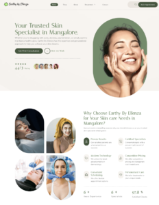 screen shot of marketing website mangalore